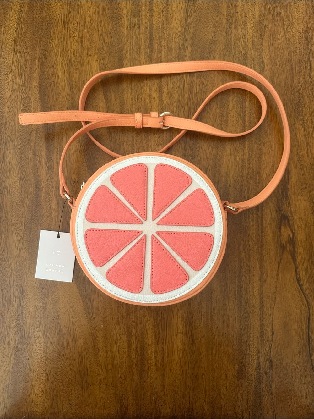 NWT LC Lauren Conrad Fruit Slice Orange Cross Body Purse Bag